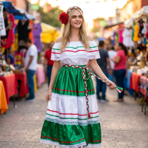vestido tricolor de fiestas patrias