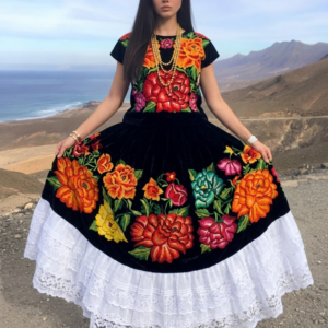 traje de charra / adelita azul con sombrero (copia) (copia)